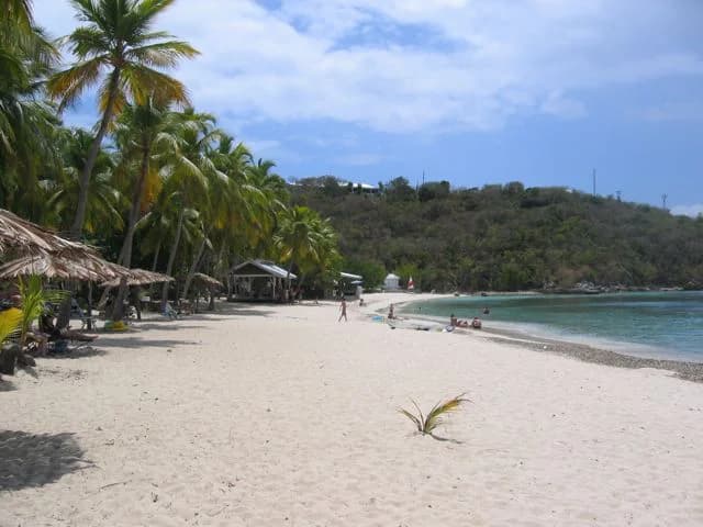 Honeymoon Beach shoreline on Water Island